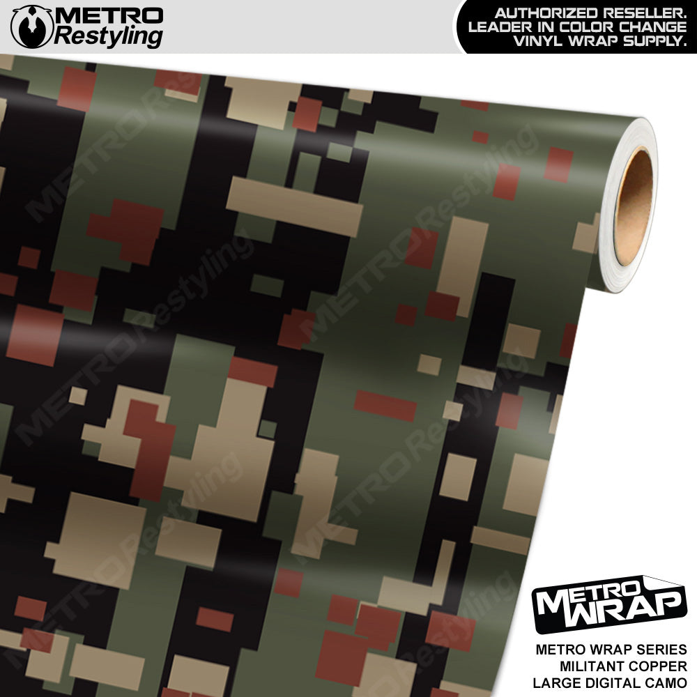 Metro Wrap Large Digital Militant Copper Camouflage Vinyl Film
