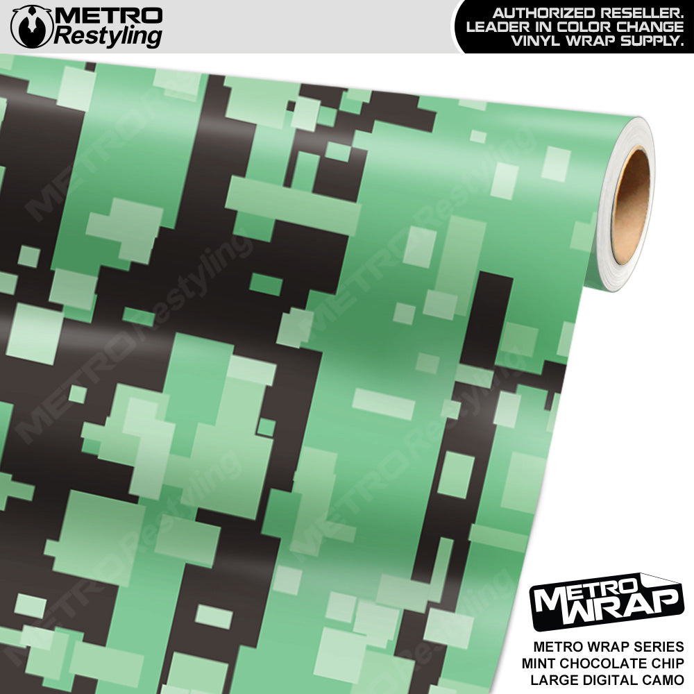 Metro Wrap Large Digital Mint Chocolate Chip Camouflage Vinyl Film