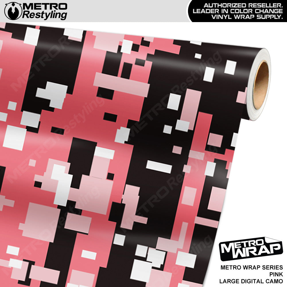 Metro Wrap Large Digital Pink Camouflage Vinyl Film