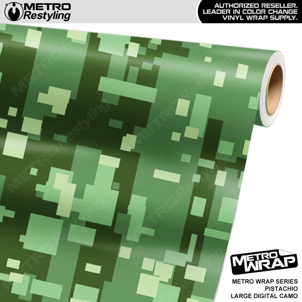 Metro Wrap Large Digital Pistachio Camouflage Vinyl Film