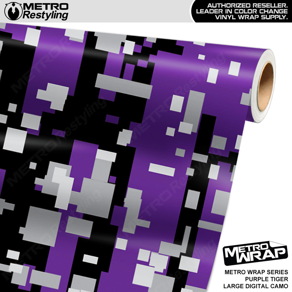 Metro Wrap Large Digital Purple Tiger Camouflage Vinyl Film