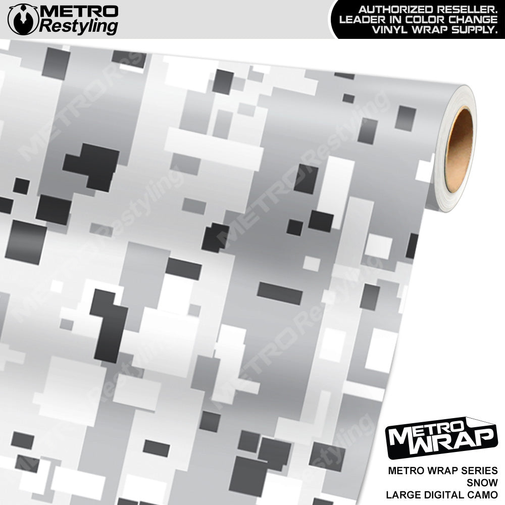 Metro Wrap Large Digital Snow Camouflage Vinyl Film
