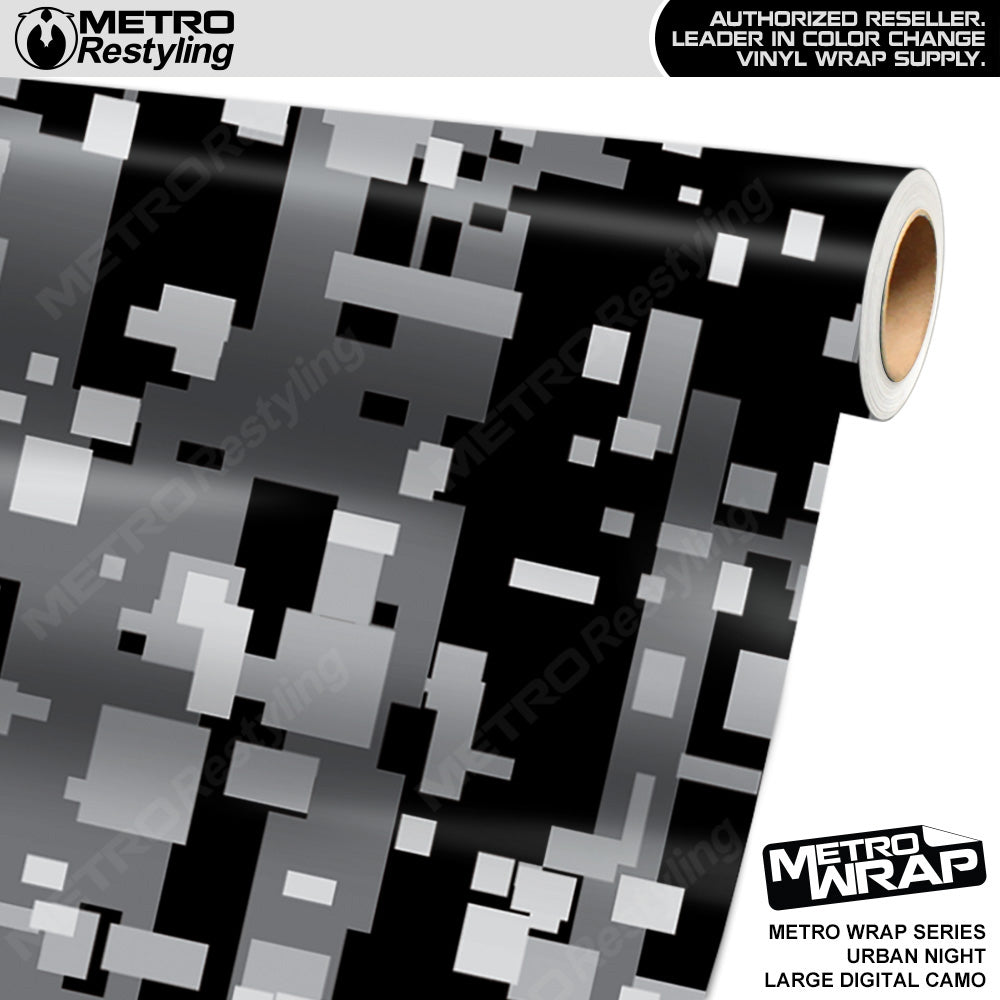 Metro Wrap Large Digital Urban Night Camouflage Vinyl Film