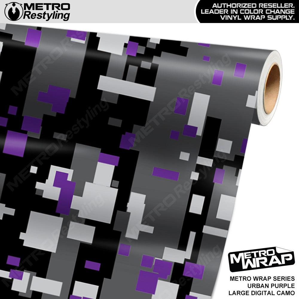 Metro Wrap Large Digital Urban Purple Camouflage Vinyl Film