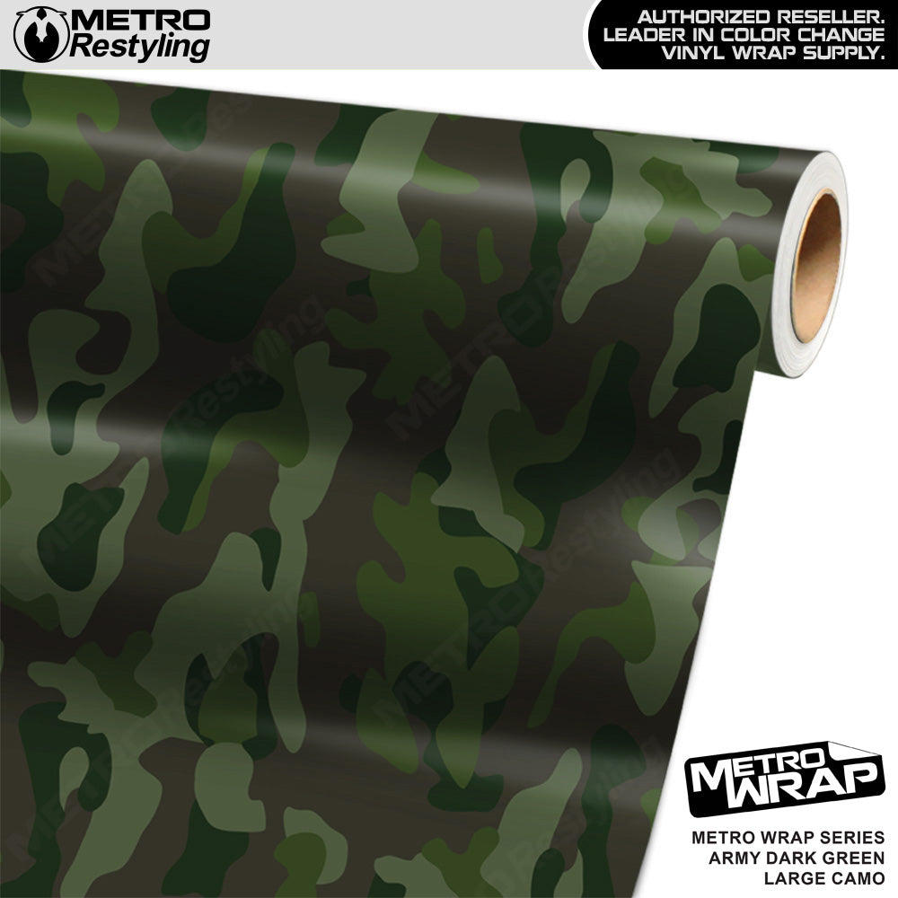 Metro Wrap Large Classic Army Dark Green Camouflage Vinyl Film