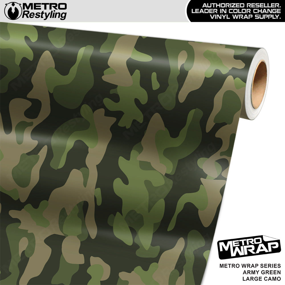 Metro Wrap Large Classic Army Green Camouflage Vinyl Film