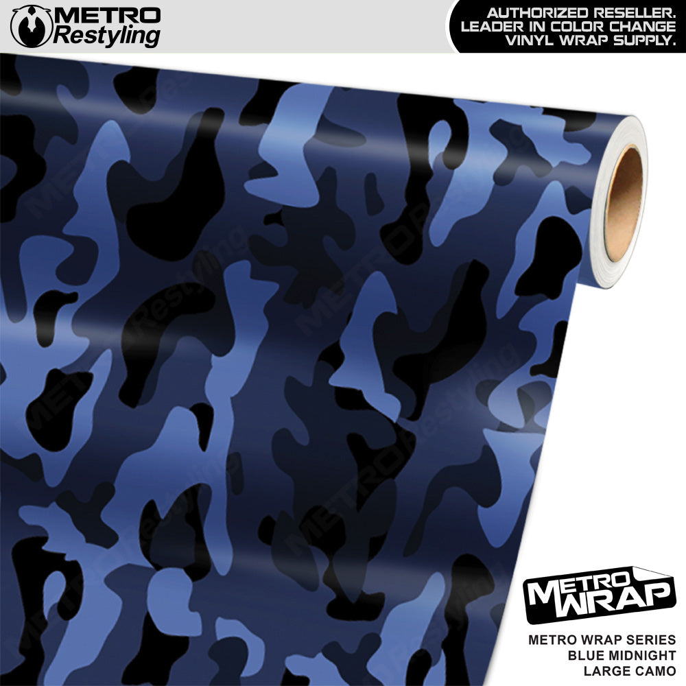 Metro Wrap Large Classic Blue Midnight Camouflage Vinyl Film