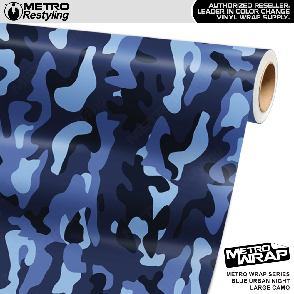 Metro Wrap Large Classic Blue Urban Night Camouflage Vinyl Film