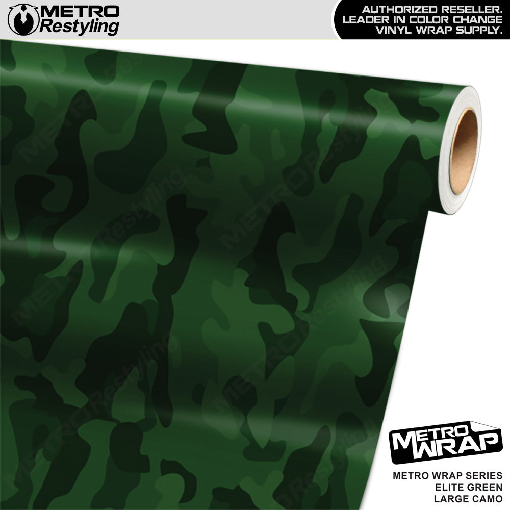 Metro Wrap Large Classic Elite Green Camouflage Vinyl Film