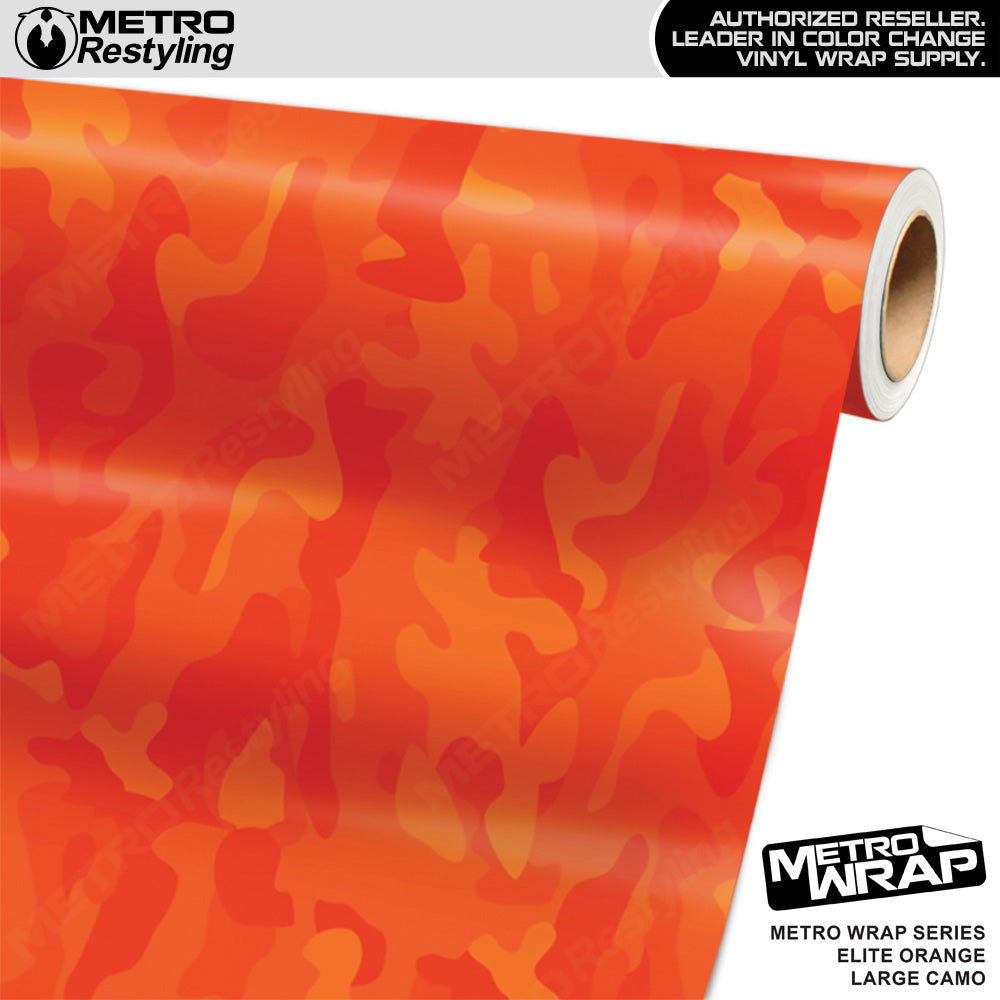 Metro Wrap Large Classic Elite Orange Camouflage Vinyl Film