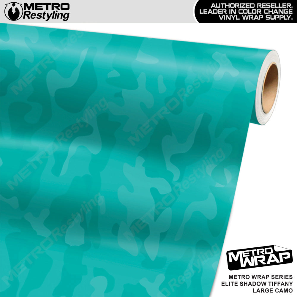 Metro Wrap Large Classic Elite Shadow Tiffany Blue Camouflage Vinyl Film