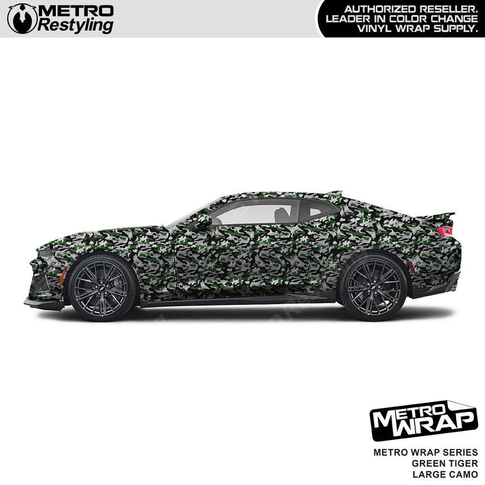 Metro Wrap Large Classic Green Tiger Camouflage Vinyl Film