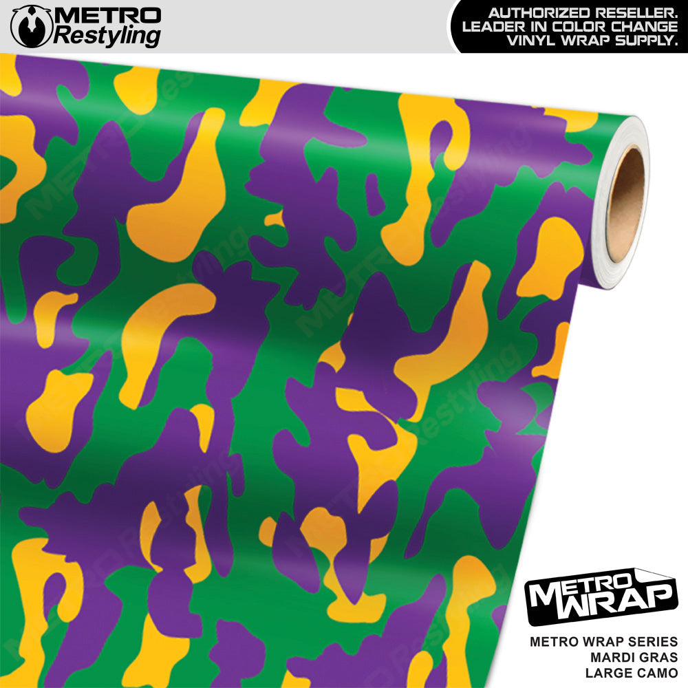 Metro Wrap Large Classic Mardi Gras Camouflage Vinyl Film