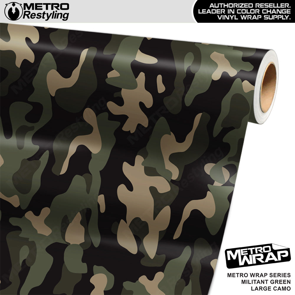 Metro Wrap Large Classic Militant Green Camouflage Vinyl Film