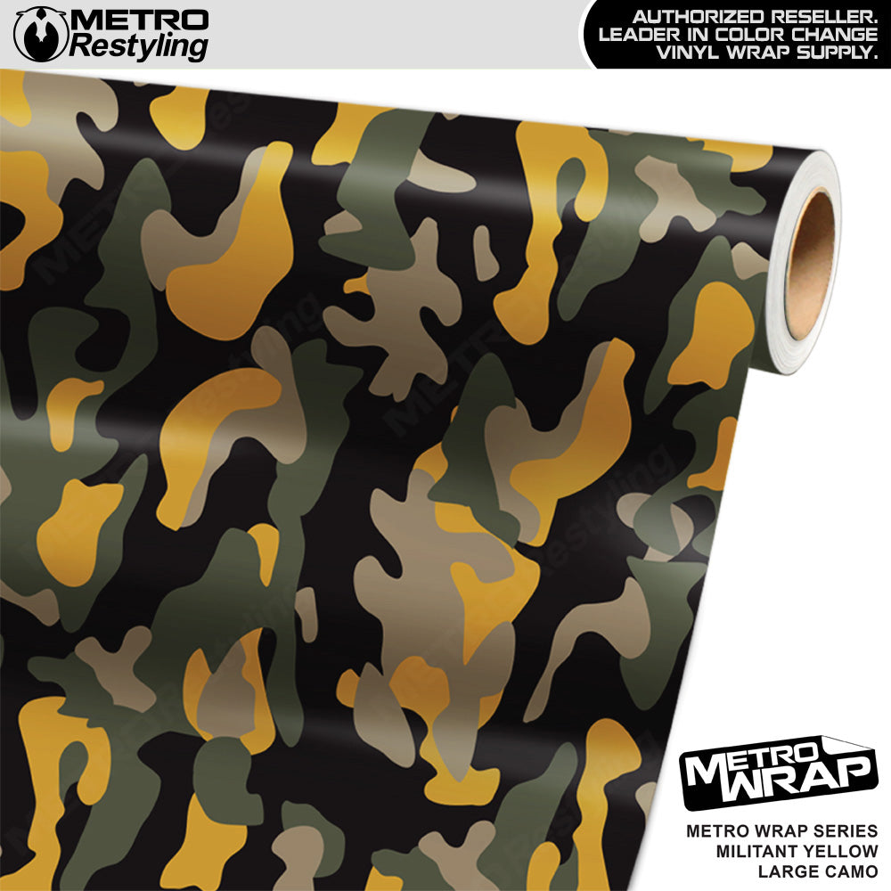 Metro Wrap Large Classic Militant Yellow Camouflage Vinyl Film
