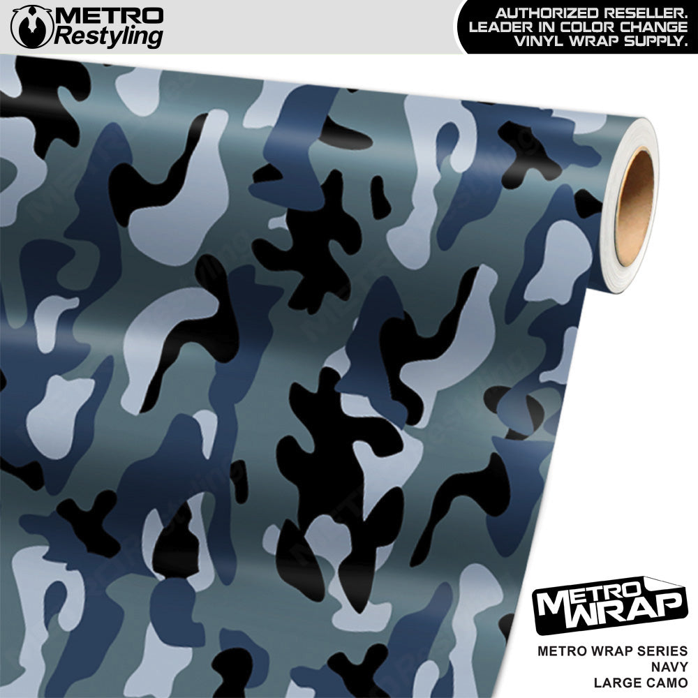 Metro Wrap Large Classic Navy Camouflage Vinyl Film