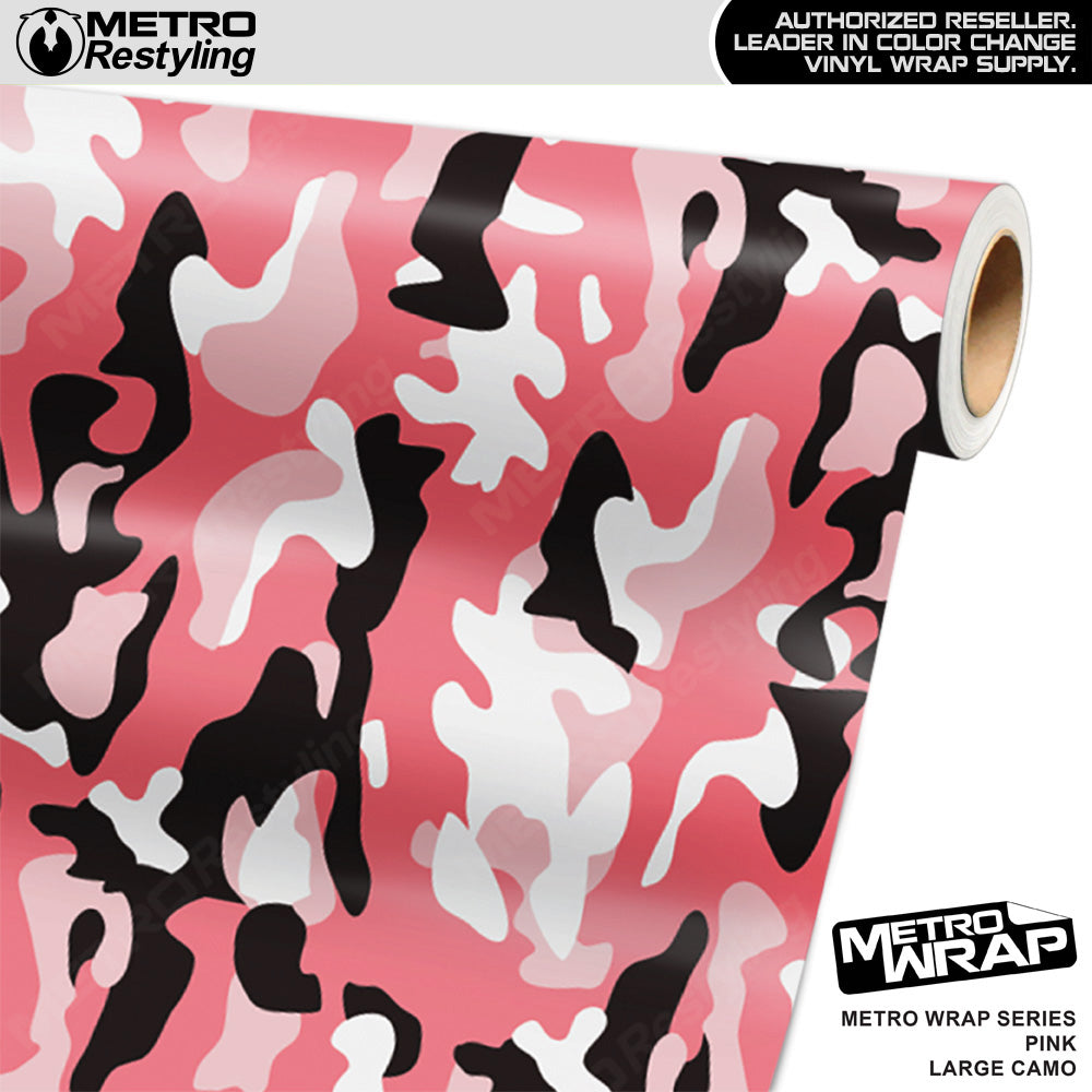 Metro Wrap Large Classic Pink Camouflage Vinyl Film