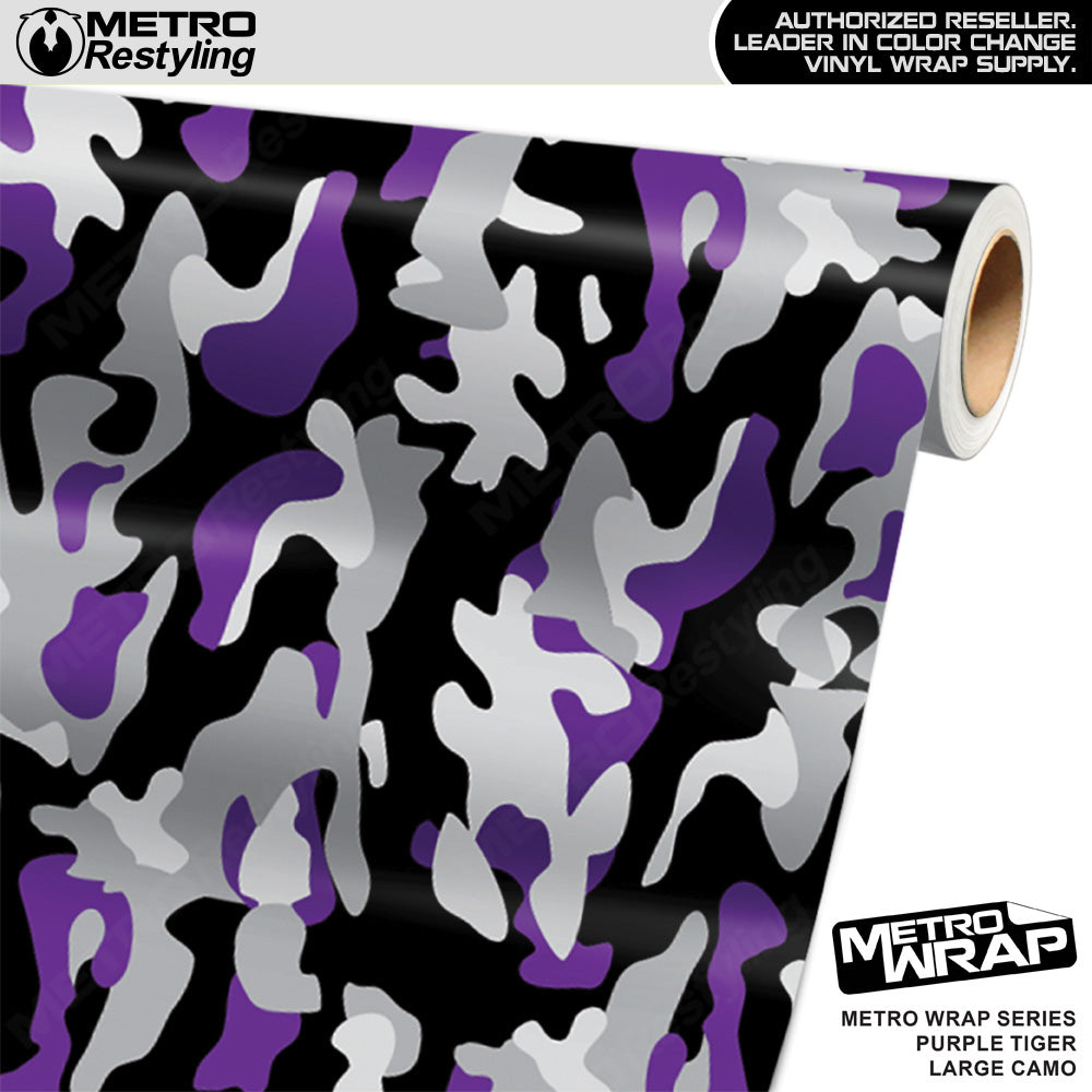 Metro Wrap Large Classic Purple Tiger Camouflage Vinyl Film