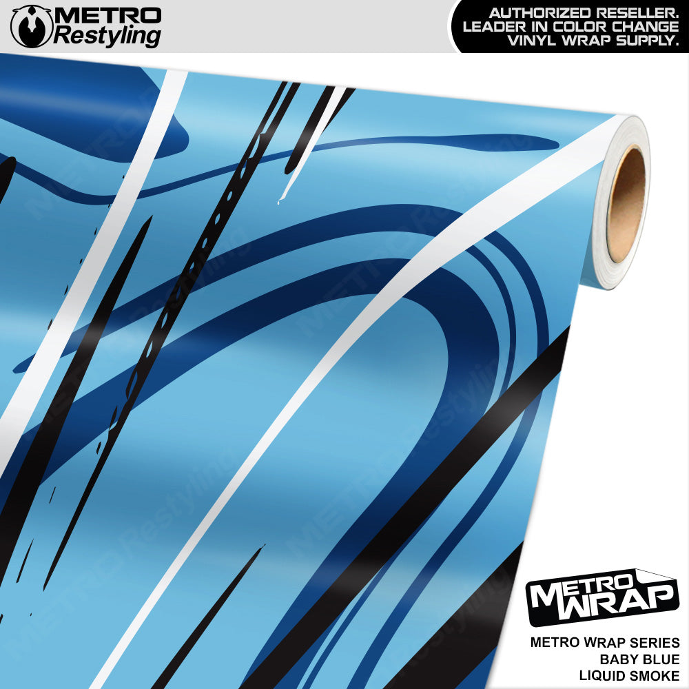 Metro Wrap Liquid Smoke Baby Blue Vinyl Film