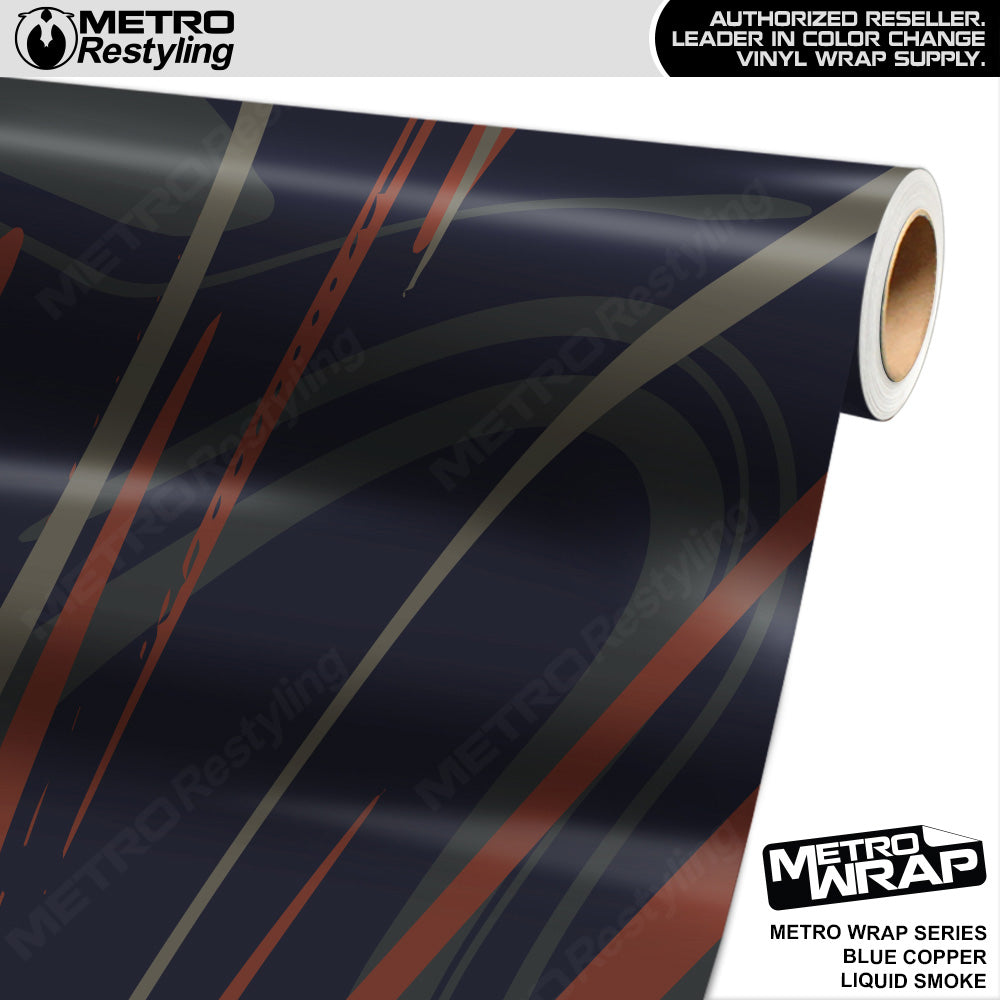 Metro Wrap Liquid Smoke Blue Copper Vinyl Film