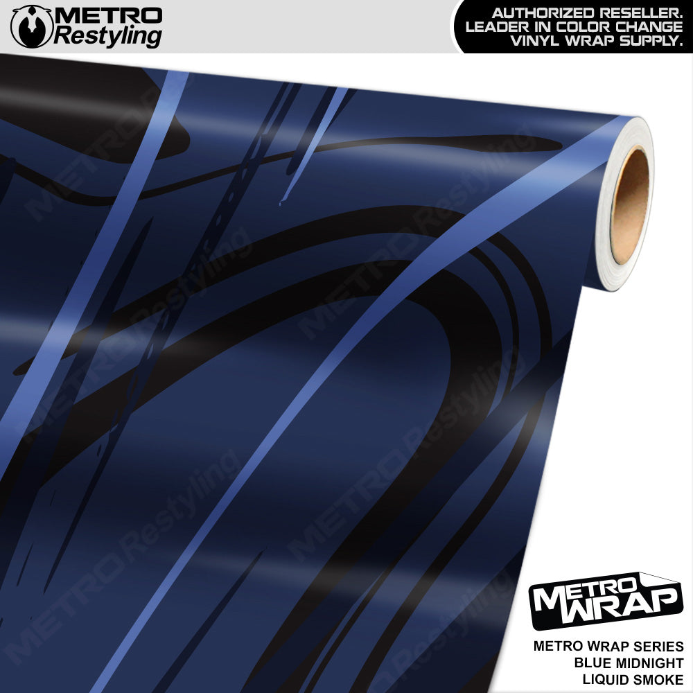 Metro Wrap Liquid Smoke Blue Midnight Vinyl Film