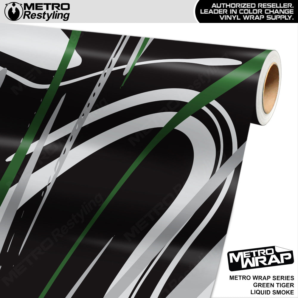 Metro Wrap Liquid Smoke Green Tiger Vinyl Film