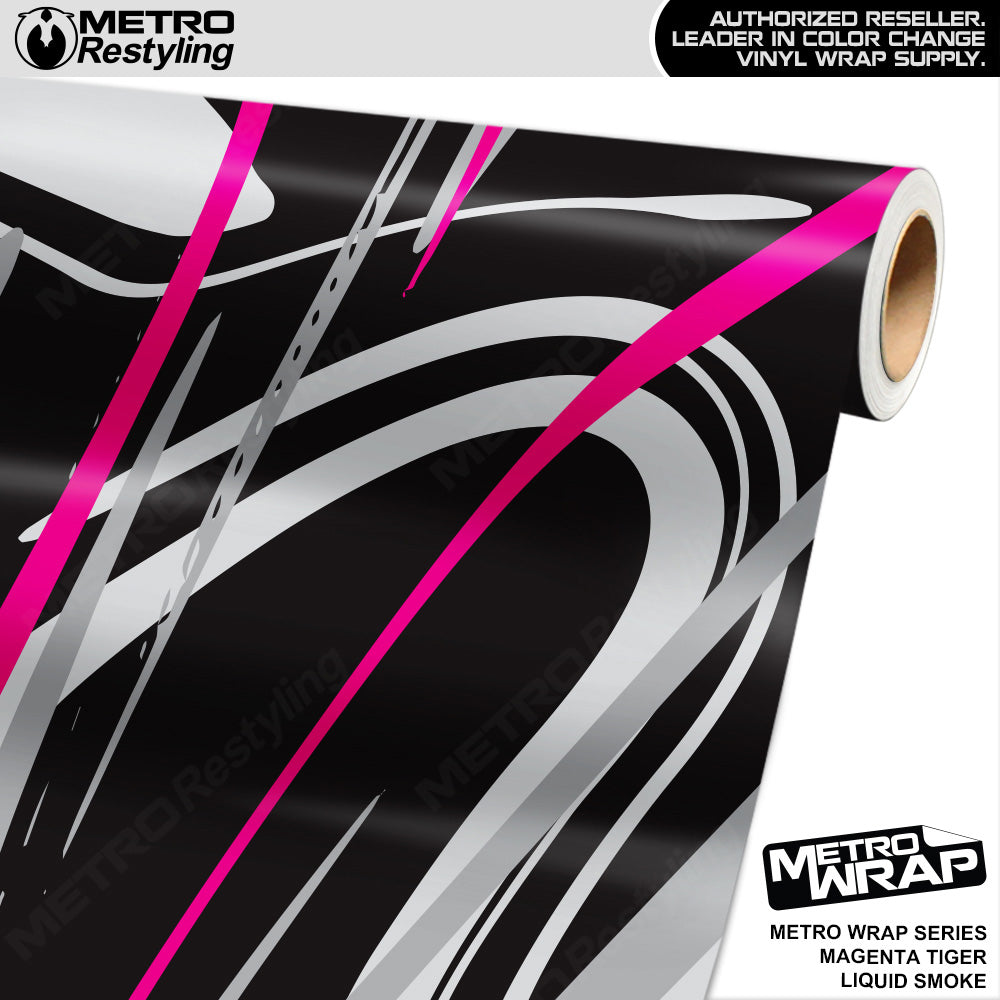 Metro Wrap Liquid Smoke Magenta Tiger Vinyl Film