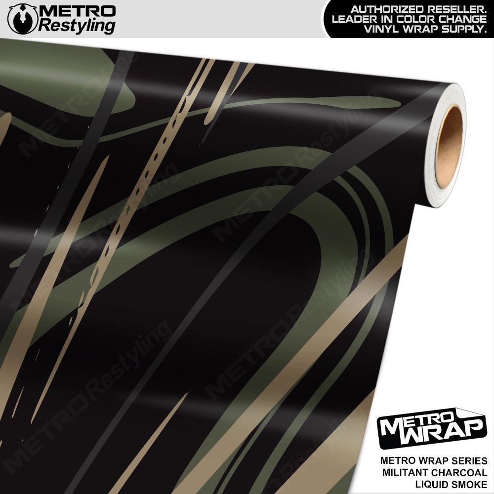 Metro Wrap Liquid Smoke Militant Charcoal Vinyl Film