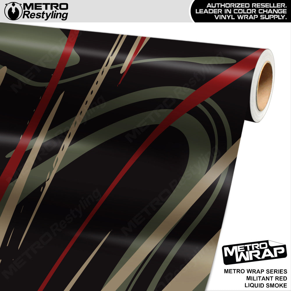 Metro Wrap Liquid Smoke Militant Red Vinyl Film