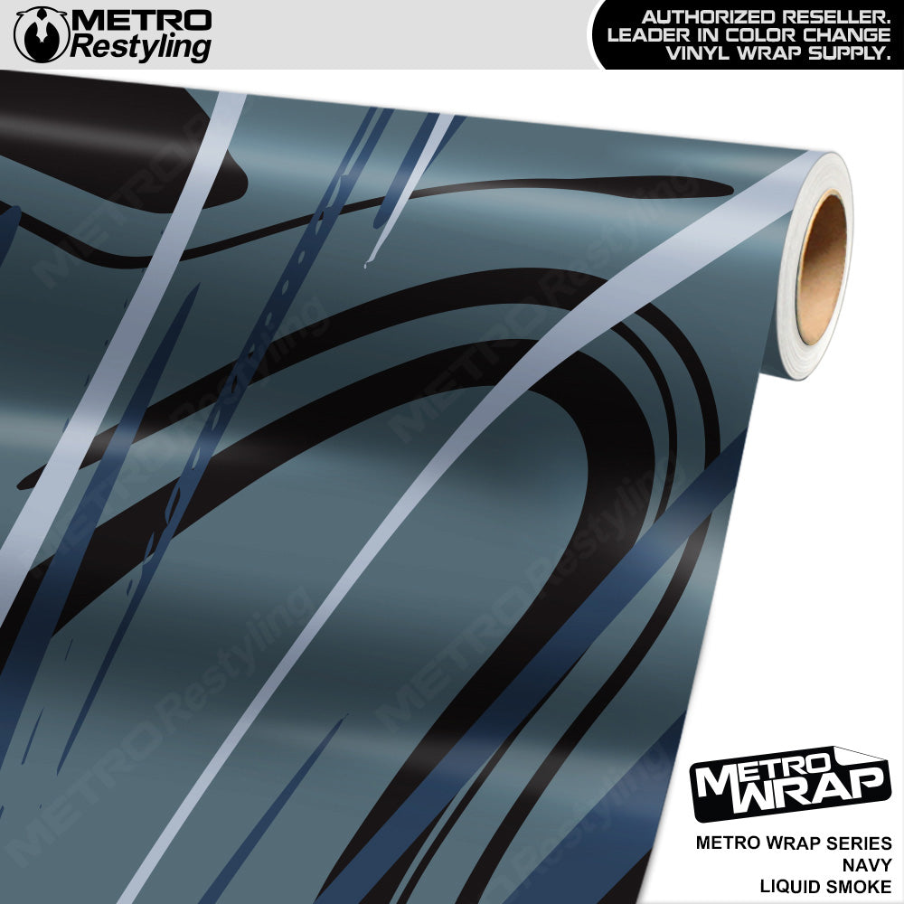 Metro Wrap Liquid Smoke Navy Vinyl Film