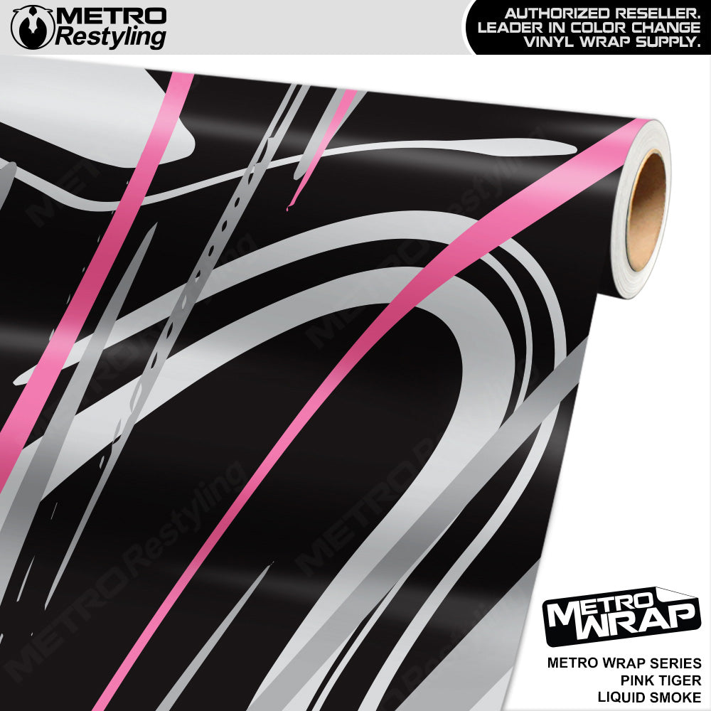 Metro Wrap Liquid Smoke Pink Tiger Vinyl Film