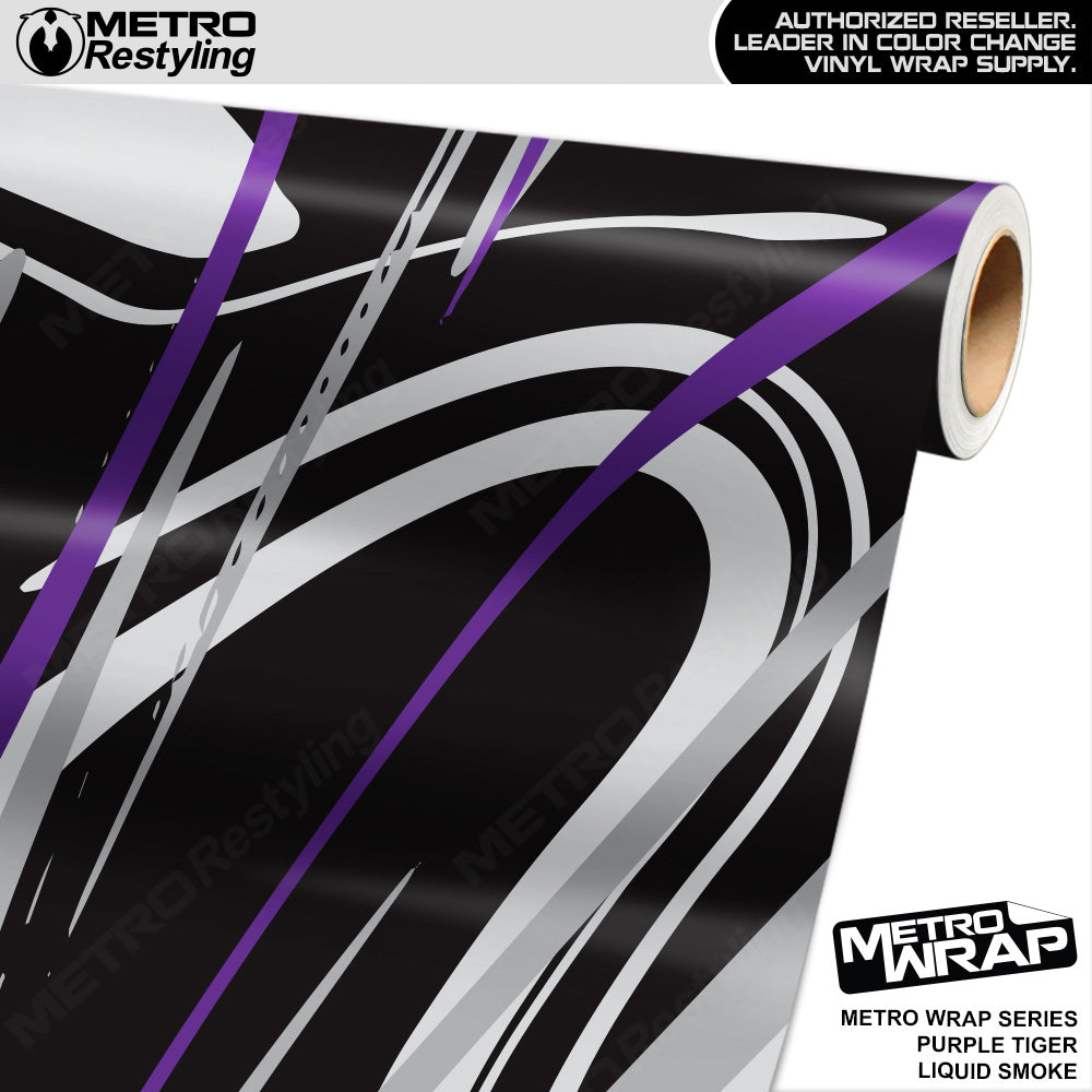 Metro Wrap Liquid Smoke Purple Tiger Vinyl Film