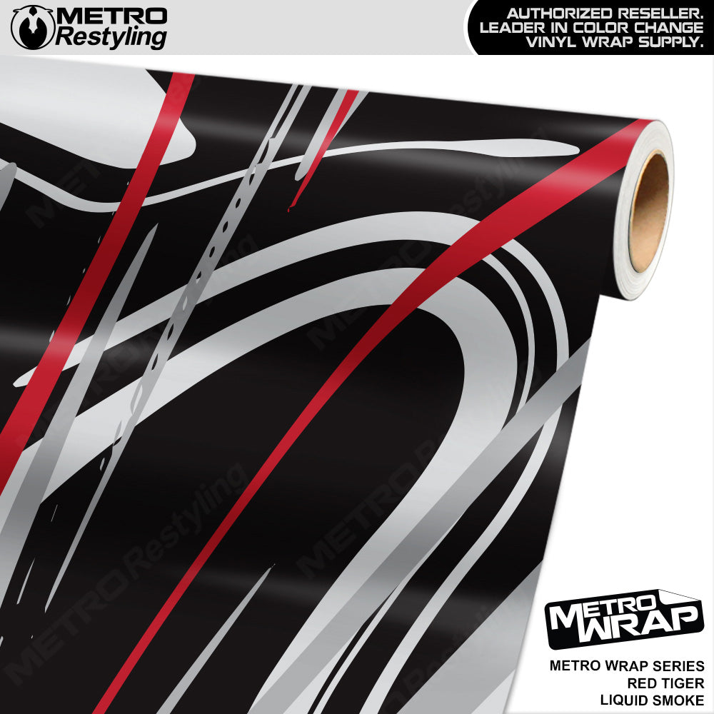 Metro Wrap Liquid Smoke Red Tiger Vinyl Film