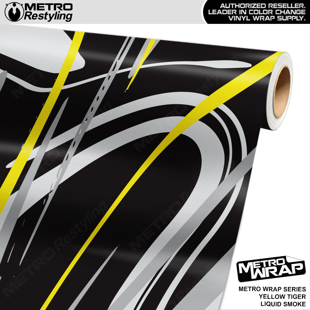Metro Wrap Liquid Smoke Yellow Tiger Vinyl Film
