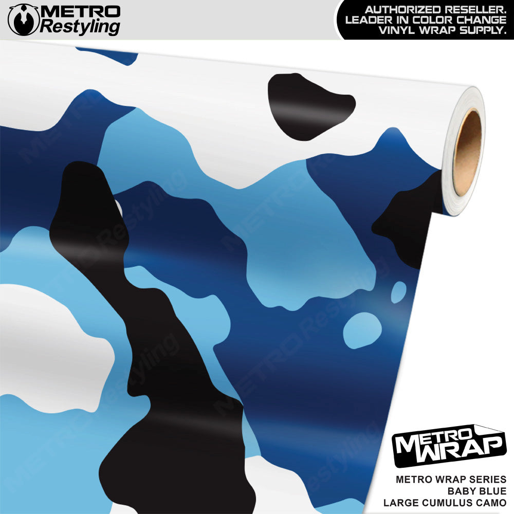 Metro Wrap Large Cumulus Baby Blue Camouflage Vinyl Film