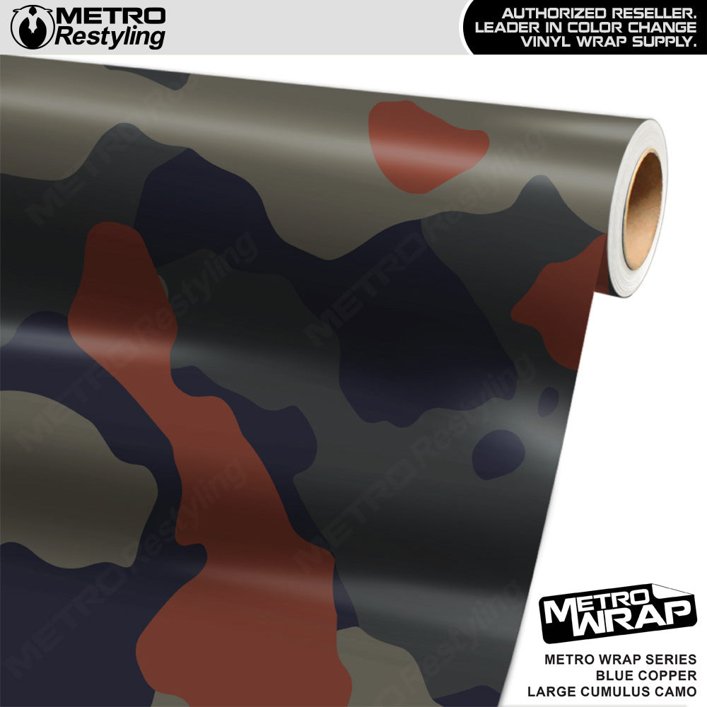 Metro Wrap Large Cumulus Blue Copper Camouflage Vinyl Film