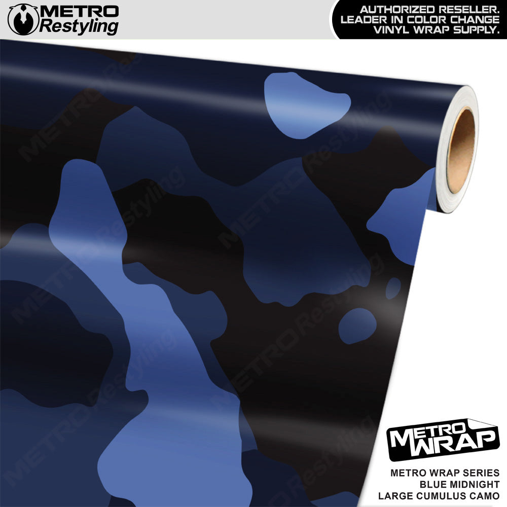 Metro Wrap Large Cumulus Blue Midnight Camouflage Vinyl Film