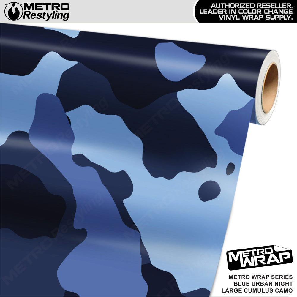 Metro Wrap Large Cumulus Blue Urban Night Camouflage Vinyl Film