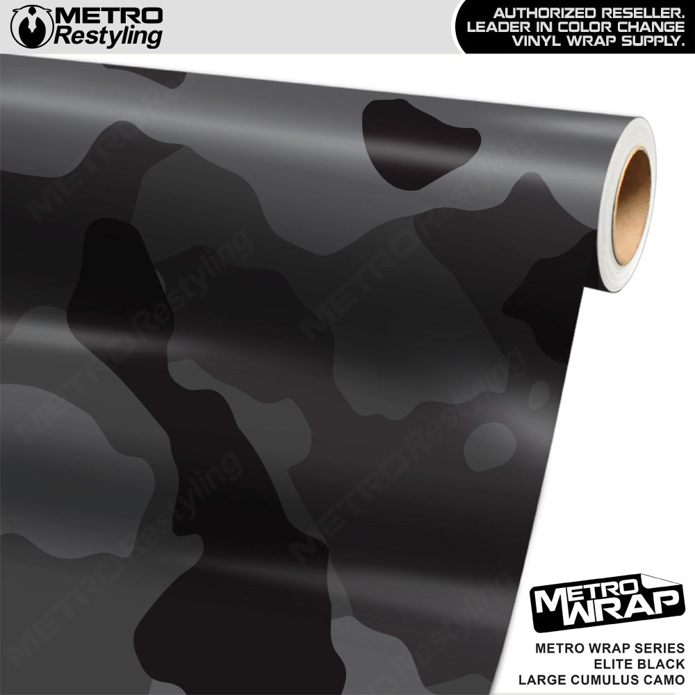Metro Wrap Large Cumulus Elite Black Camouflage Vinyl Film
