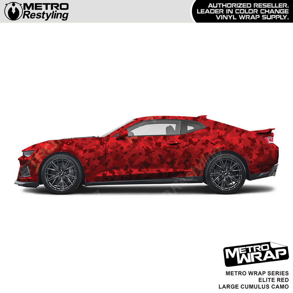 Metro Wrap Large Cumulus Elite Red Camouflage Vinyl Film
