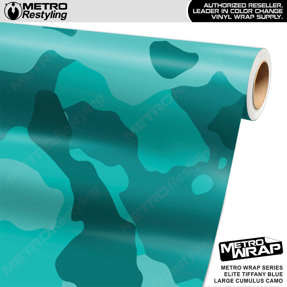 Metro Wrap Large Cumulus Elite Tiffany Blue Camouflage Vinyl Film