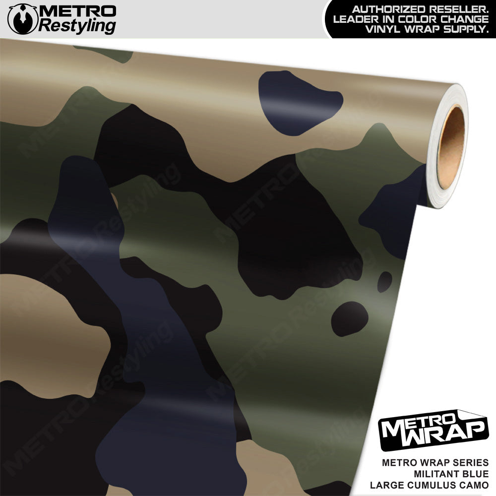 Metro Wrap Large Cumulus Militant Blue Camouflage Vinyl Film