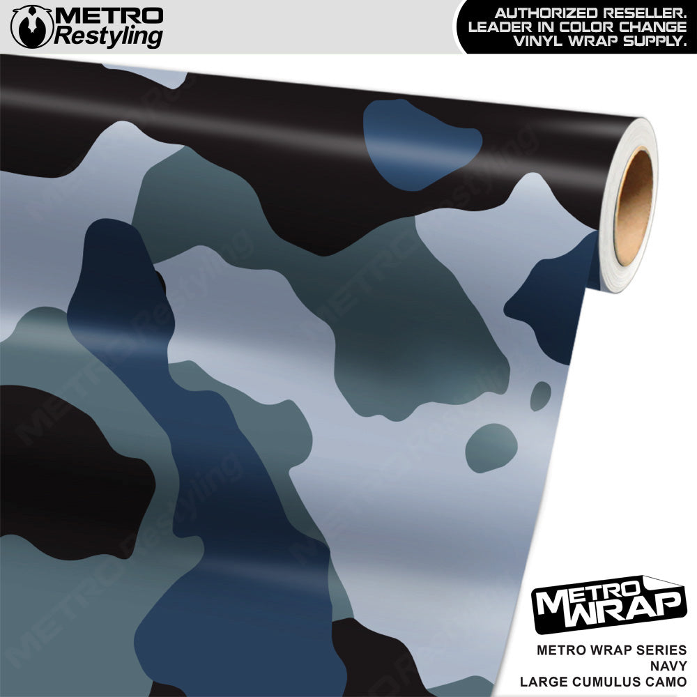 Metro Wrap Large Cumulus Navy Camouflage Vinyl Film