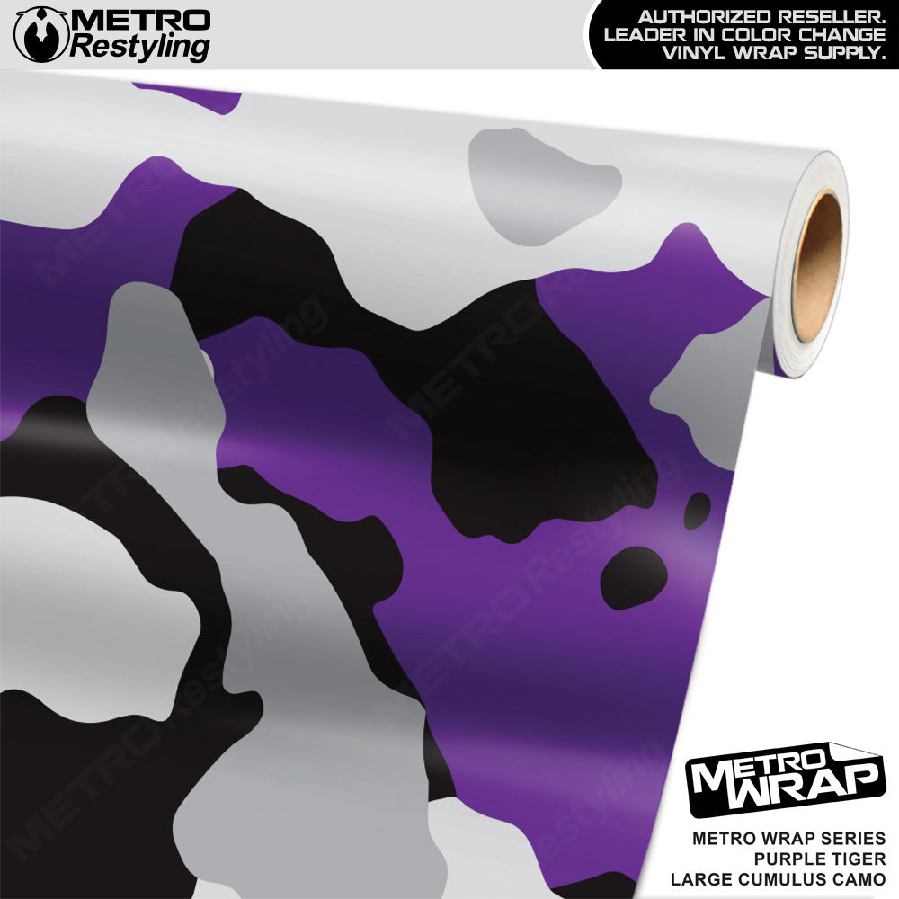 Metro Wrap Large Cumulus Purple Tiger Camouflage Vinyl Film