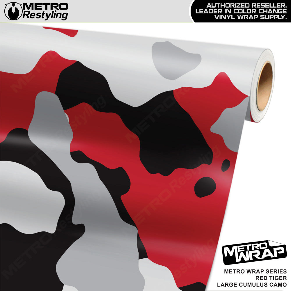 Metro Wrap Large Cumulus Red Tiger Camouflage Vinyl Film