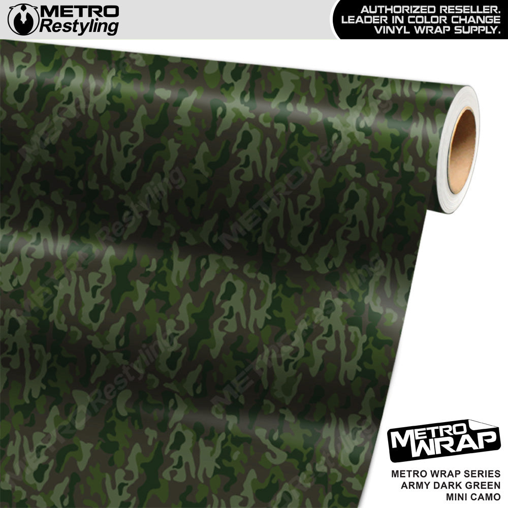 Metro Wrap Mini Classic Army Dark Green Camouflage Vinyl Film