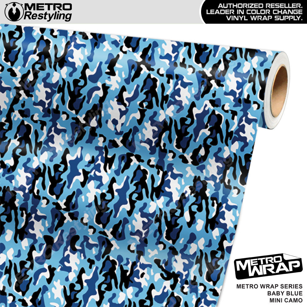Metro Wrap Mini Classic Baby Blue Camouflage Vinyl Film