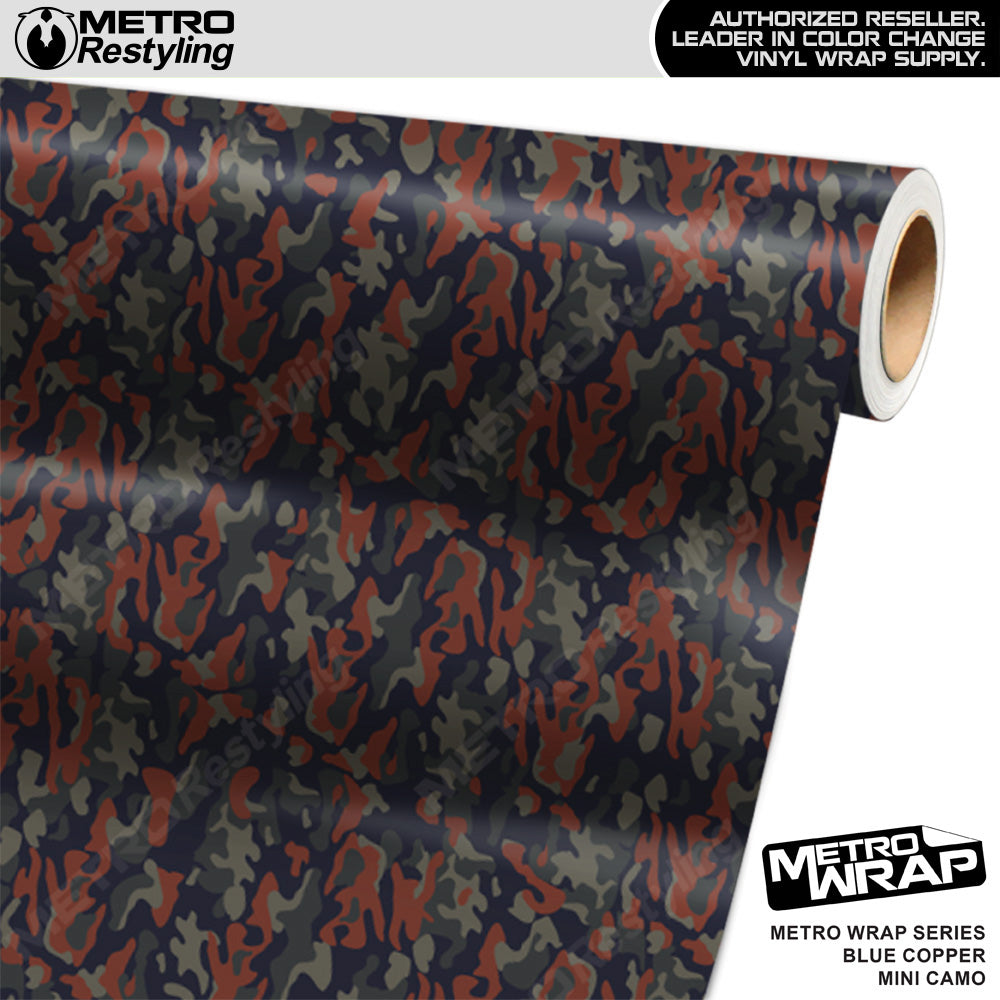 Metro Wrap Mini Classic Blue Copper Camouflage Vinyl Film