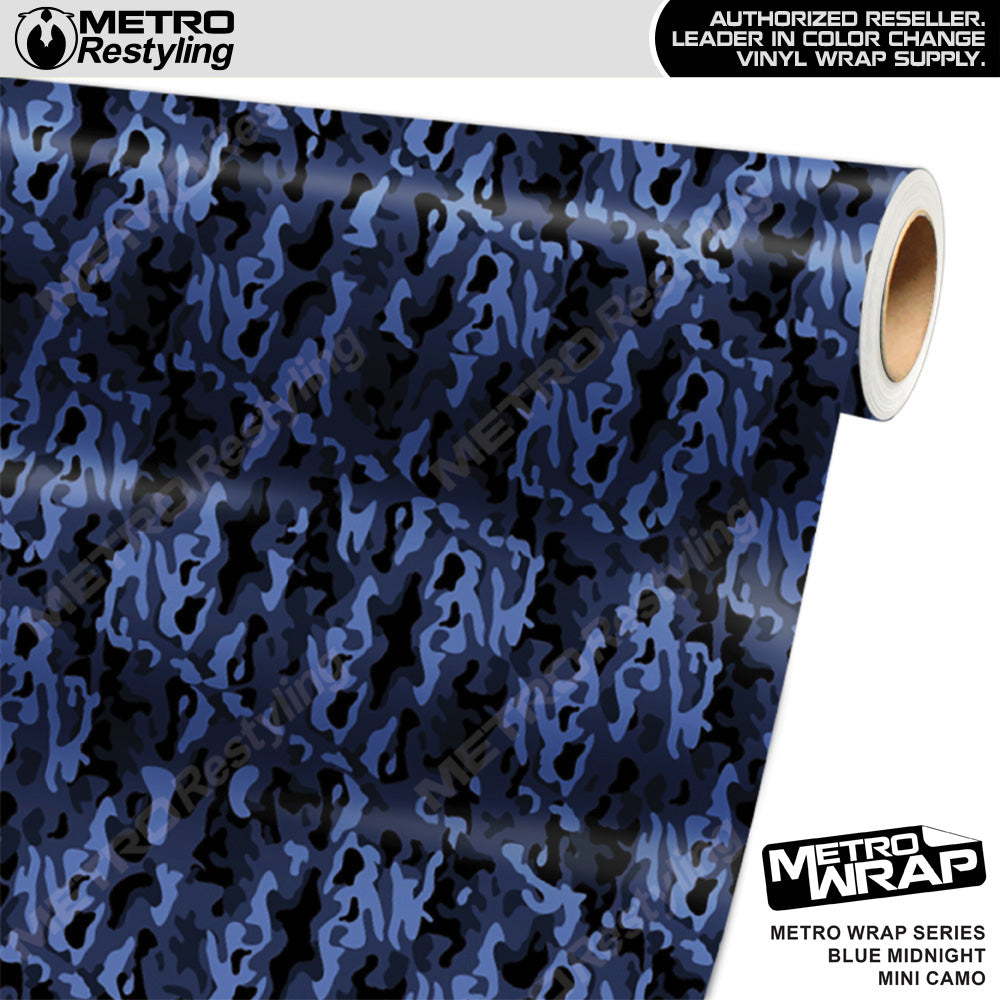 Metro Wrap Mini Classic Blue Midnight Camouflage Vinyl Film