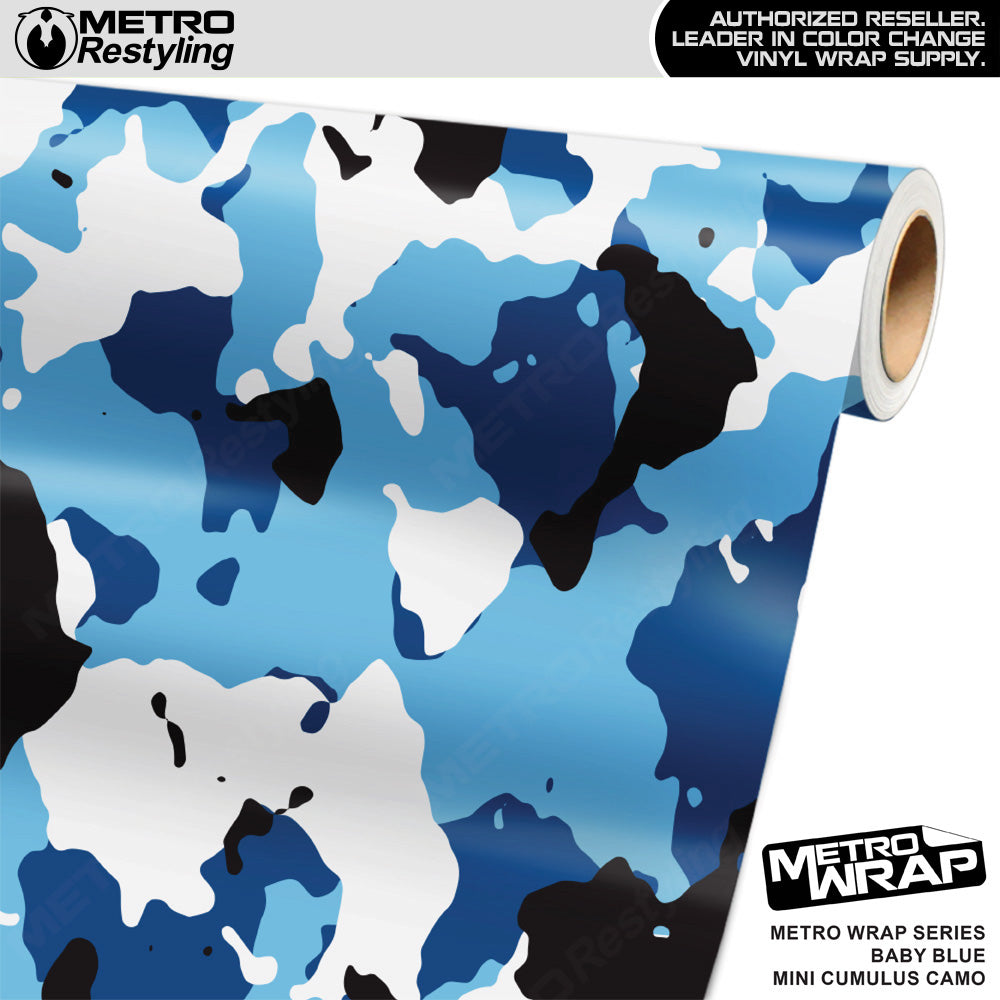 Metro Wrap Mini Cumulus Baby Blue Camouflage Vinyl Film